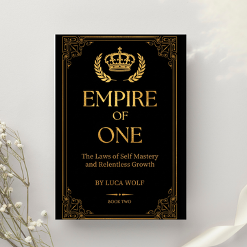 Best Selling Products: Empire of One book cover by Luca Wolf with a black and gold design.