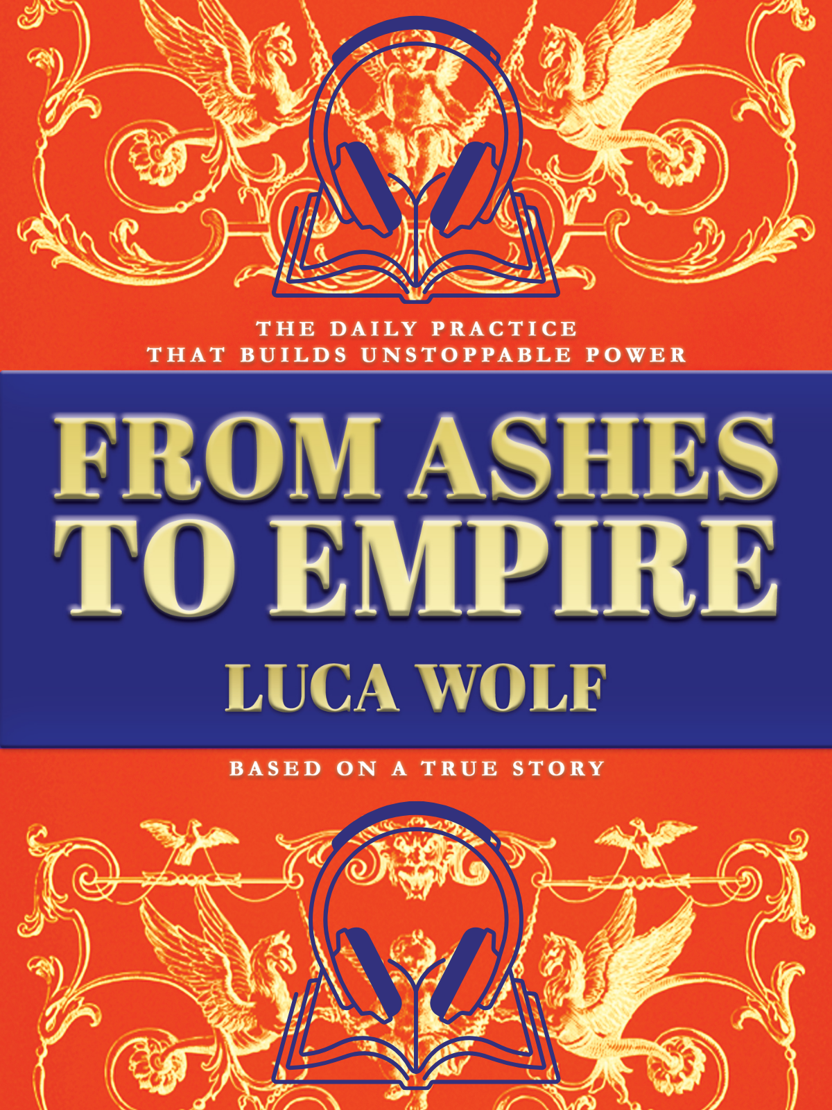 Self improvement audiobook: From Ashes to Empire cover featuring motivational elements and design.