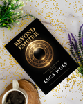 Self-improvement book BEYOND EMPIRE by Luca Wolf displayed with coffee and florals, mastering the inner game of power