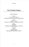 Self-improvement book BEYOND EMPIRE by Luca Wolf, interior page showing The Empire Series book list