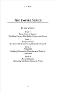 Self-improvement ebook BEYOND EMPIRE by Luca Wolf, interior page showing The Empire Series book list