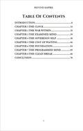 Self-improvement book BEYOND EMPIRE by Luca Wolf, interior table of contents