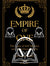 Self-improvement audiobook EMPIRE OF ONE by Luca Wolf, gold crown emblem on black cover with headphones, The Laws of Self Mastery and Relentless Growth