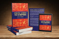 Self-improvement book From Ashes to Empire by Luca Wolf — paperback stack, back cover, and tablet edition on wooden table