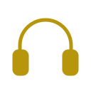 Audiobooks — gold headphones icon | Wilson Wolf Journals by Luca Wolf